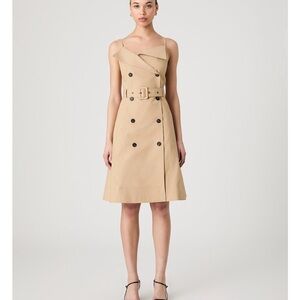 French Connection Tan Asymmetrical Dress